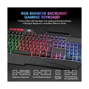 Rii Teclado RK202 RGB para juegos de múltiples colores_3