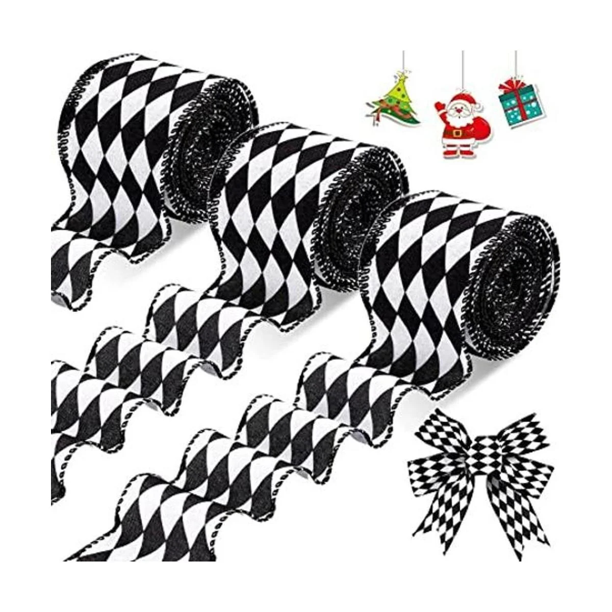 3 rollos de 2.5 pulgadas 30 yardas cinta de arlequín_1