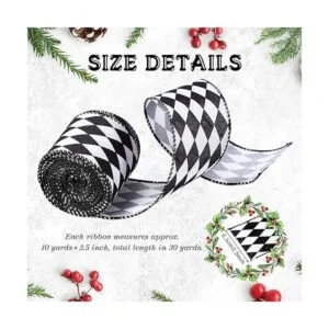 3 rollos de 2.5 pulgadas 30 yardas cinta de arlequín_2