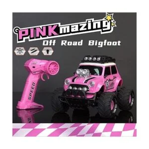 Coche de control remoto para niñas coche RC rosa de 2.4_2