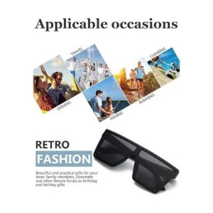 4 pares de gafas de sol de gran tamaño con parte superior_3