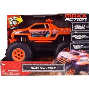 Monster Truck Vehículo motorizado naranja con luces y_6