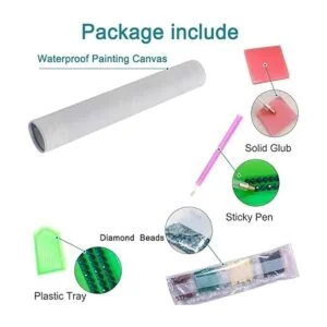 Muzagroo Art Paquete de 4 kits de pintura de diamantes 5D_6