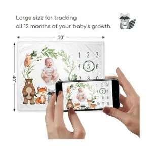 Yuzioey Manta mensual para bebé diseño de animales del_3