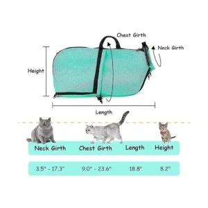 AWOOF Bolsa de aseo para gatos bolsa de baño ajustable_7
