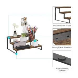 Giikin Estante de especias de 3 niveles estante de madera_4