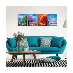 Muzagroo Art Paquete de 4 kits de pintura de diamantes 5D_4