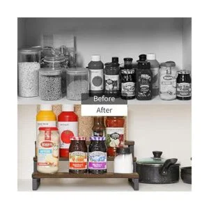 Giikin Estante de especias de 3 niveles estante de madera_5