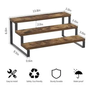 Giikin Estante de especias de 3 niveles estante de madera_6