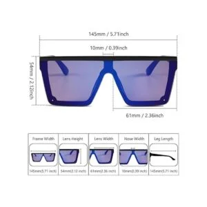 4 pares de gafas de sol de gran tamaño con parte superior_2