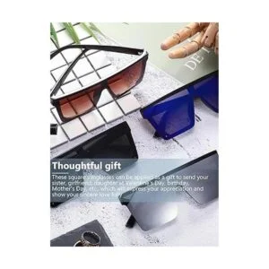 4 pares de gafas de sol de gran tamaño con parte superior_4