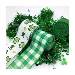 Tlswshsy 4 rollos de cinta con borde de trébol 2.5 24_5