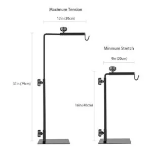 BOURDSERK Reptile Lamp Stand Adjustable 1631 Inch Domes_3