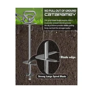 Cable de amarre y estaca para perros accesorios para_5