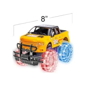 ArtCreativity Camión monstruo amarillo y negro iluminado_3