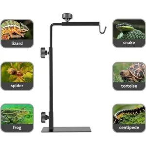 BOURDSERK Reptile Lamp Stand Adjustable 1631 Inch Domes_2