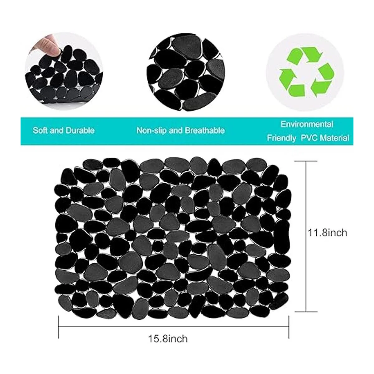 Coopay Juego de 4 alfombrillas para fregadero de cocina_2