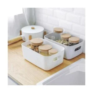 Juego de 7 cubos de almacenamiento de plástico para_4