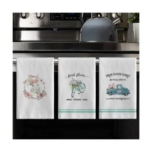 Artoid Mode Juego de 4 toallas de cocina con huevos de_5