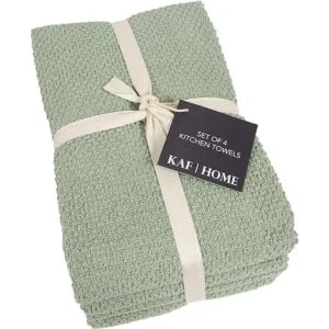 KAF Home Juego de 4 toallas de cocina de rizo de palomitas_3