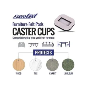 Ezprotekt Copas giratorias de fieltro almohadillas de_4