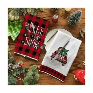 Artoid Mode Juego de 4 toallas de cocina y platos de_3