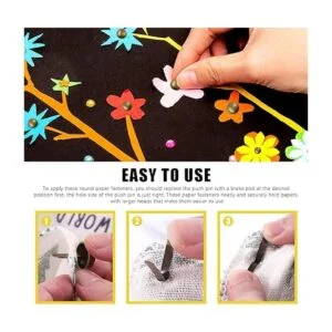 Mardatt t Juego de 1200 piezas de 5 tamaños de mini brads_5