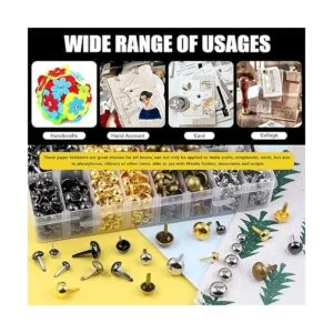 Mardatt t Juego de 1200 piezas de 5 tamaños de mini brads_7