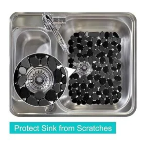 Coopay Juego de 4 alfombrillas para fregadero de cocina_4