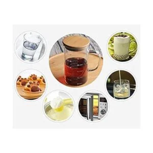 Vasos medidores de vidrio de 1 litro con tapa jarra_5