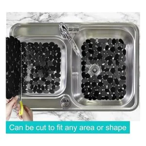 Coopay Juego de 4 alfombrillas para fregadero de cocina_5