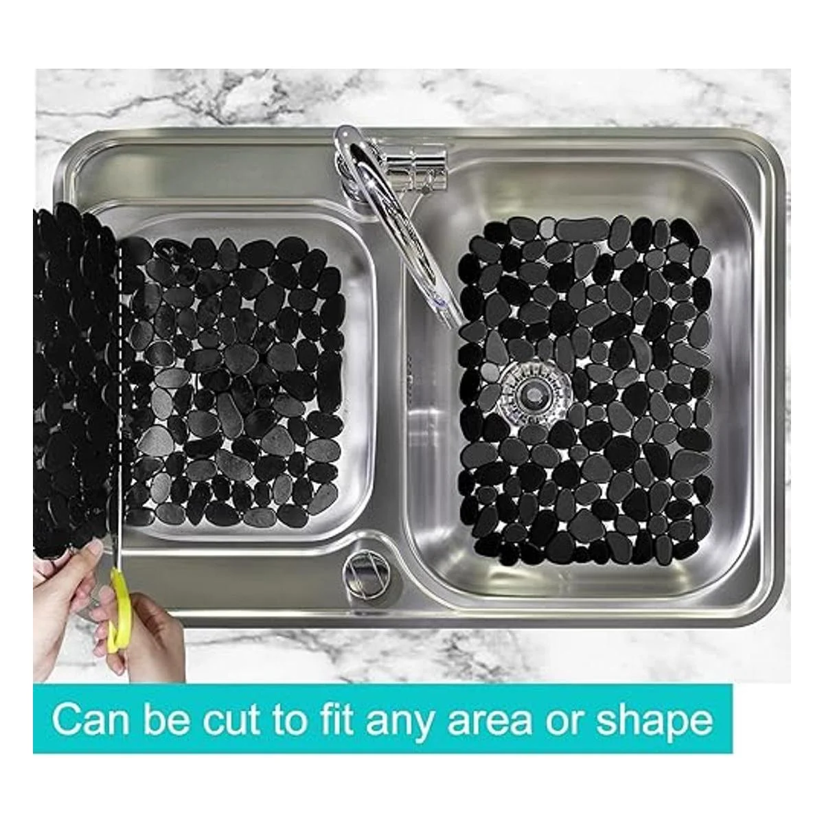 Coopay Juego de 4 alfombrillas para fregadero de cocina_5