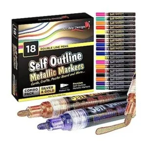 ArtShip Design 18 Gold Silver Self Outline Metallic_1