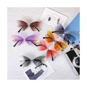 6 pares de lentes de sol sin montura de mariposa vintage_4