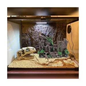 PINVNBY Castillo clásico de resina para reptiles hábitat_2