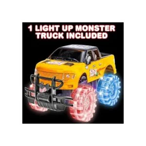 ArtCreativity Camión monstruo amarillo y negro iluminado_2