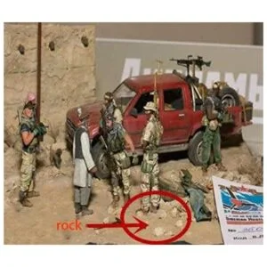 Juego de 3 piezas de madera de guijarros de roca en_5