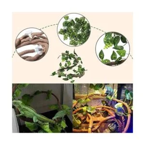 PINVNBY Castillo clásico de resina para reptiles hábitat_5