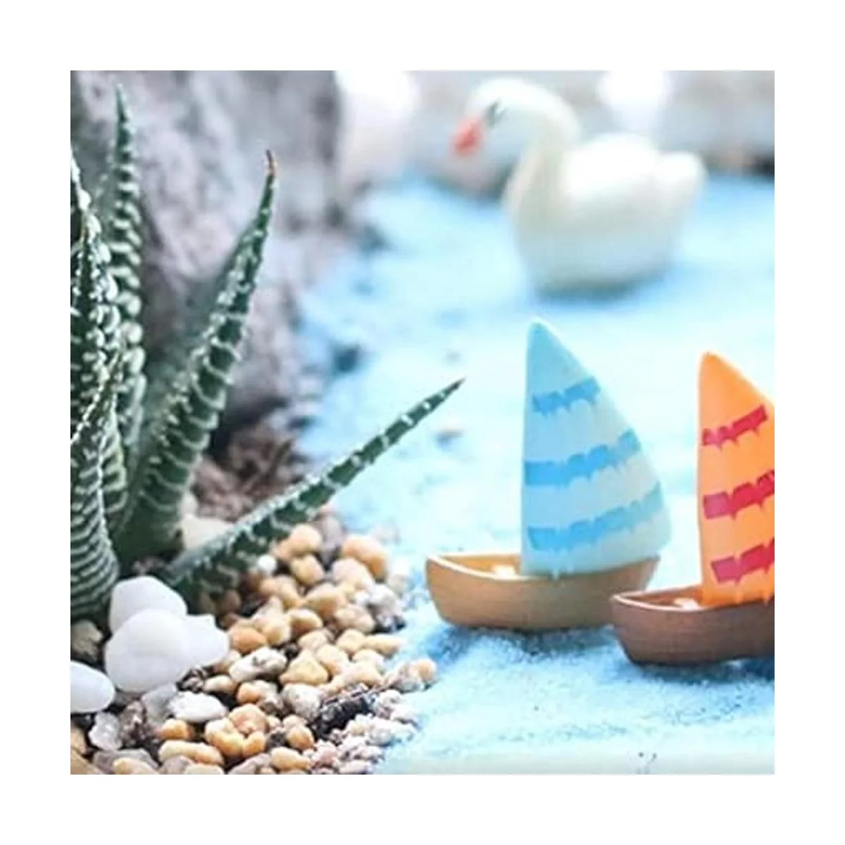 Juego de 3 piezas de madera de guijarros de roca en_2