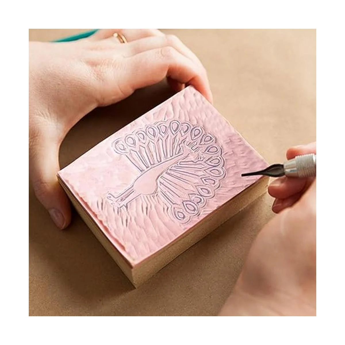 WerkWeit 12 piezas Bloques de tallado de goma con_2