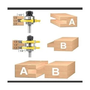 NC NC Juego de 2 brocas de fresado de madera para_4