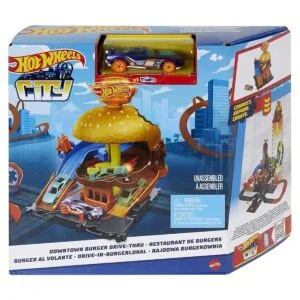 Hot Wheels City Burger DriveThru Playset con 1 vehículo de_4