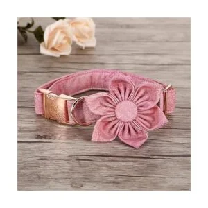 Elegant little tail Collar de perro de niña con flores_2