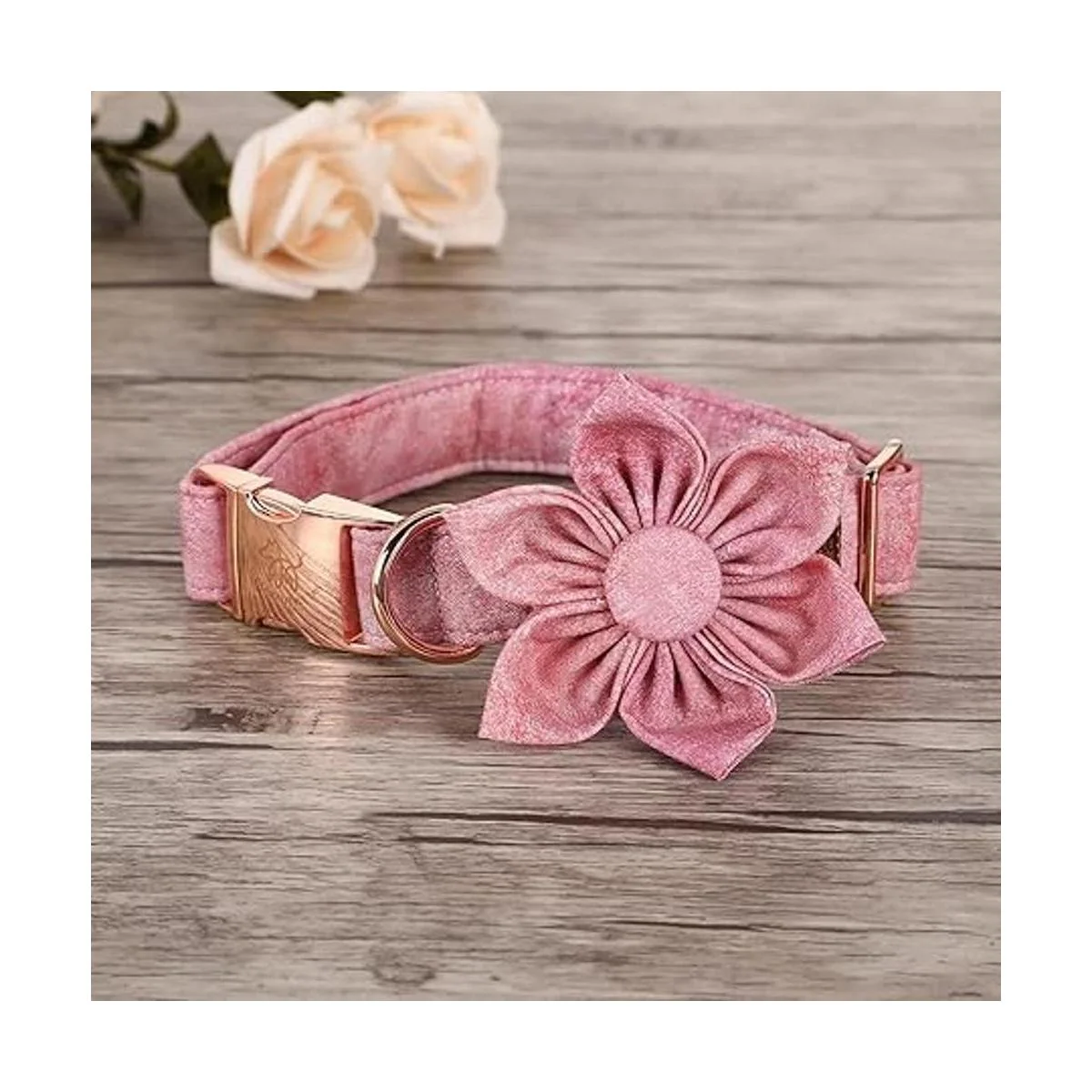 Elegant little tail Collar de perro de niña con flores_2