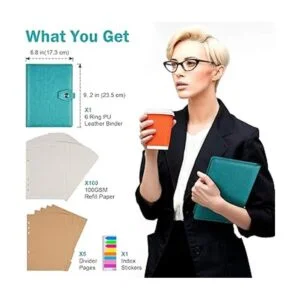 Cuaderno de carpeta A5 rellenable organizador de 6_2