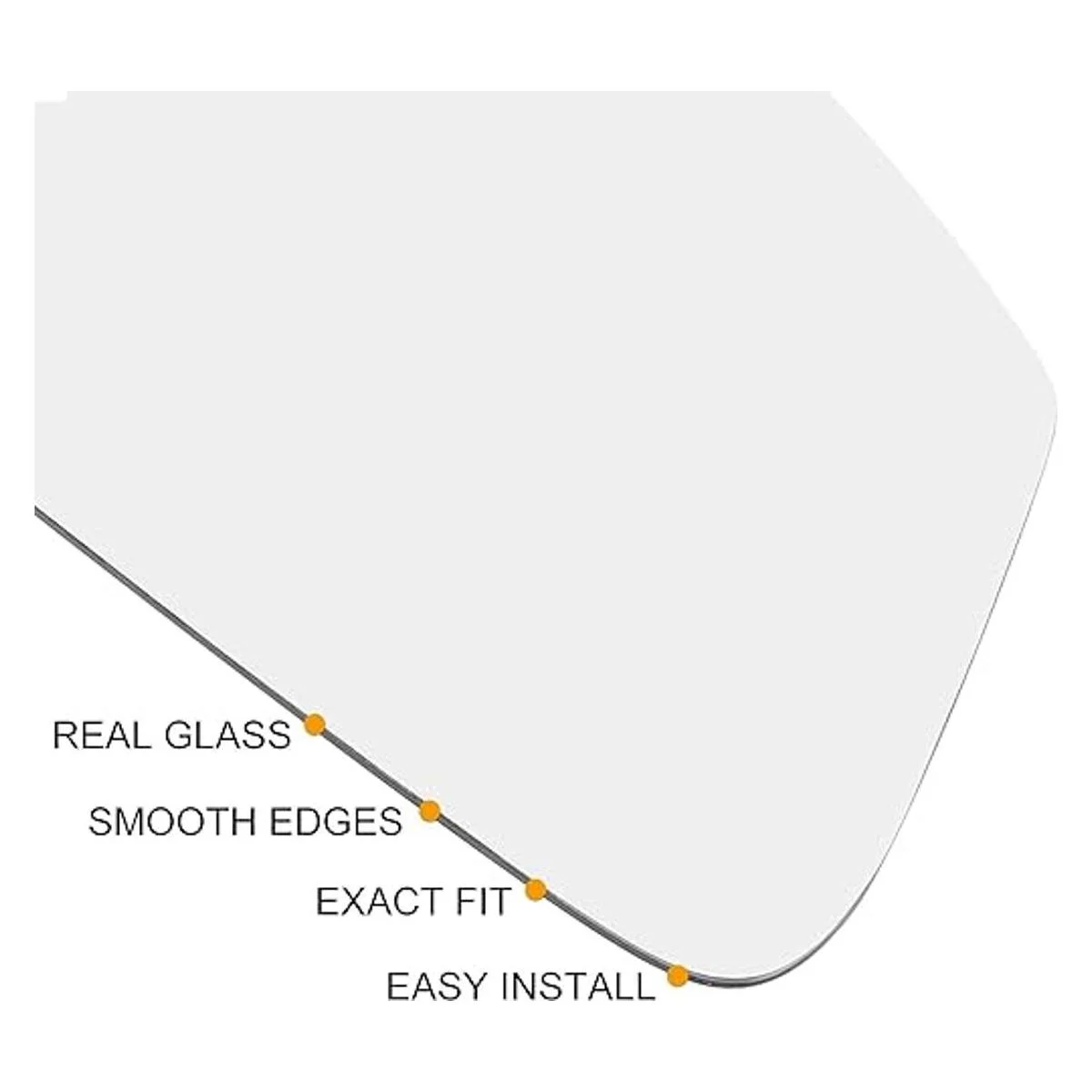 X AUTOHAUX Espejo retrovisor de coche de repuesto con_4