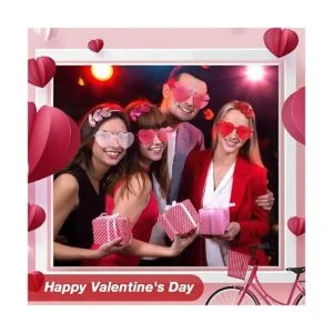 24 piezas de diadema con lentejuelas de corazón y gafas de_4