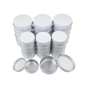 32 piezas de tapa de rosca redonda de aluminio latas de_1