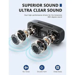 LENRUE Altavoz Bluetooth altavoz portátil inalámbrico con_2