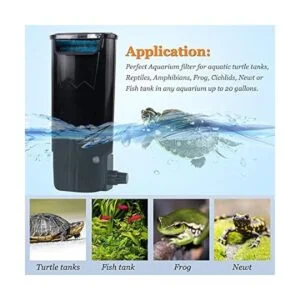 PULACO Filtro interno de acuario de 3 a 20 galones para_3